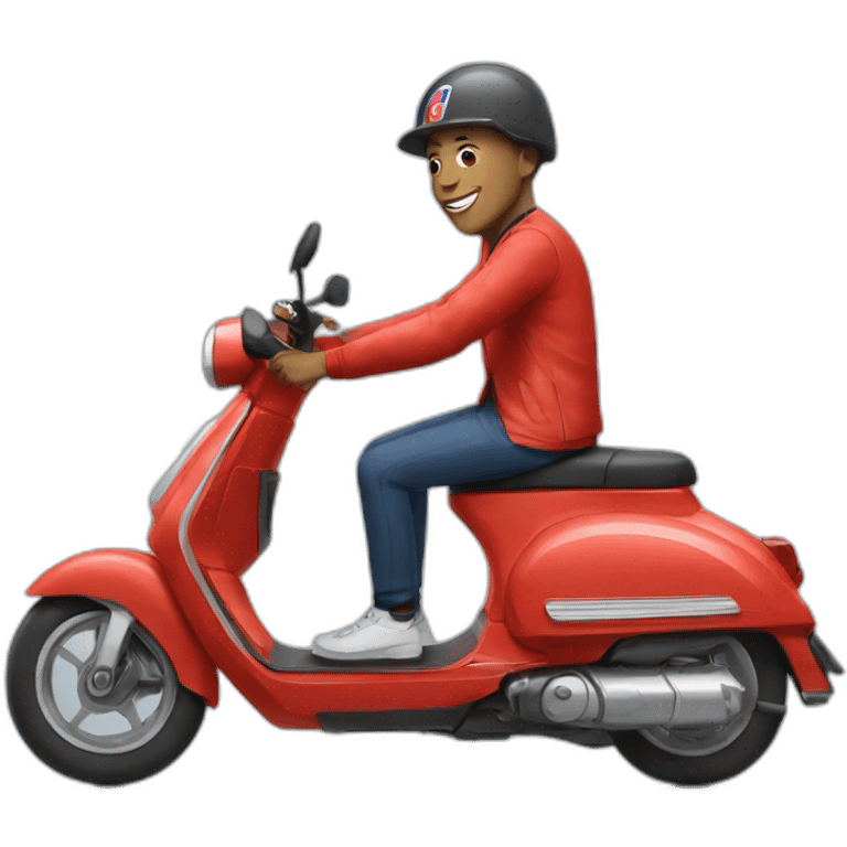 Mbappé en scooter emoji