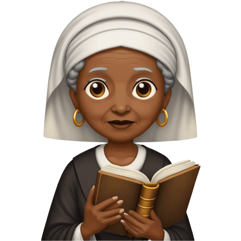 Old black woman bible emoji