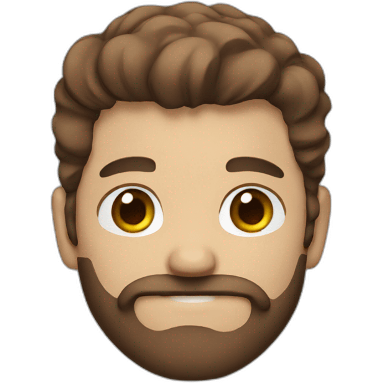 man with mustache and beard blue eyes and brown hair emoji