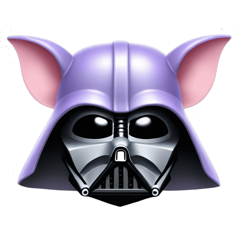 Lavender gray Pig darth Vader mask face armadillo darth Vader fanned tail feathered tail pig armadillo darth Vader face emoji