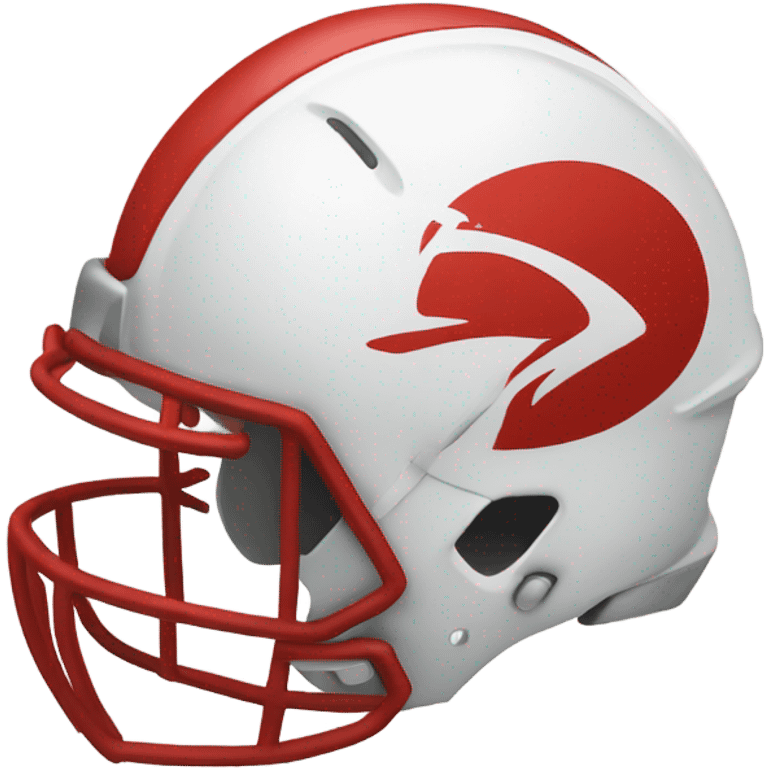 side view of red football helmet emoji