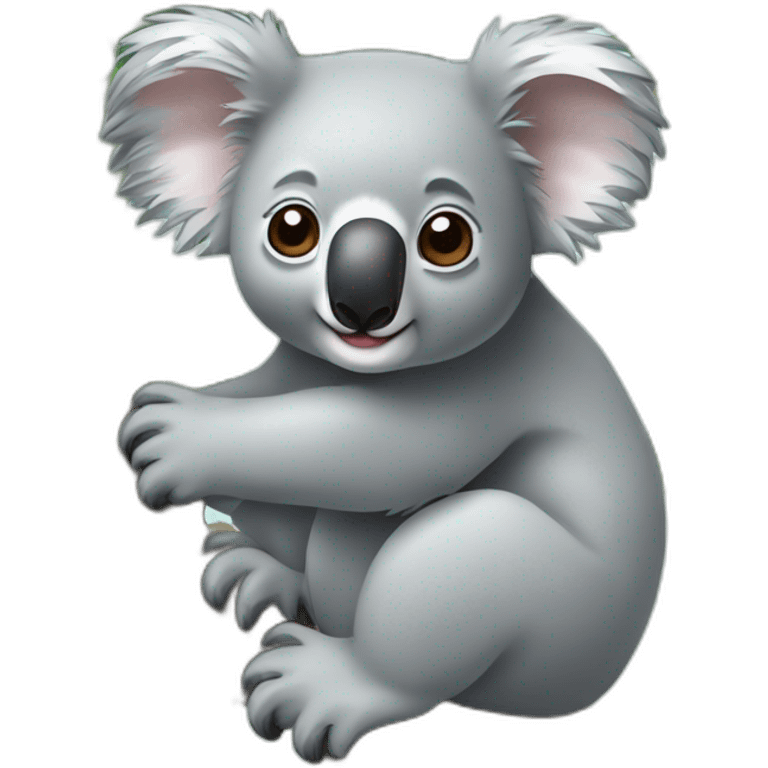 Koala auf einem Eukalyptusbaum emoji