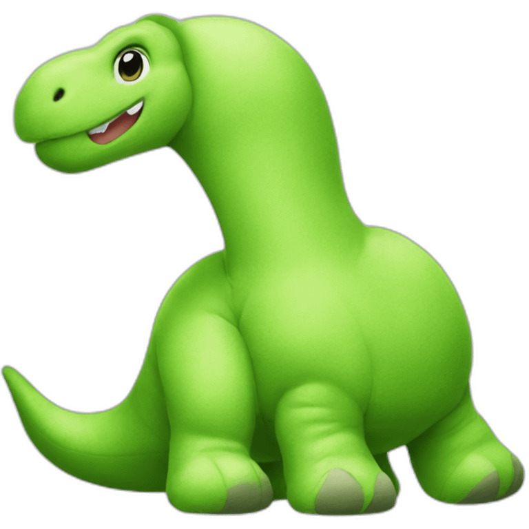 H&M green brontosaurus cuddly toy emoji