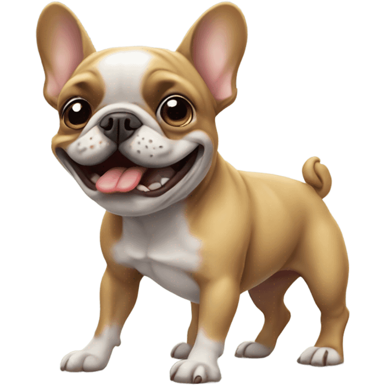 French bulldog farting emoji