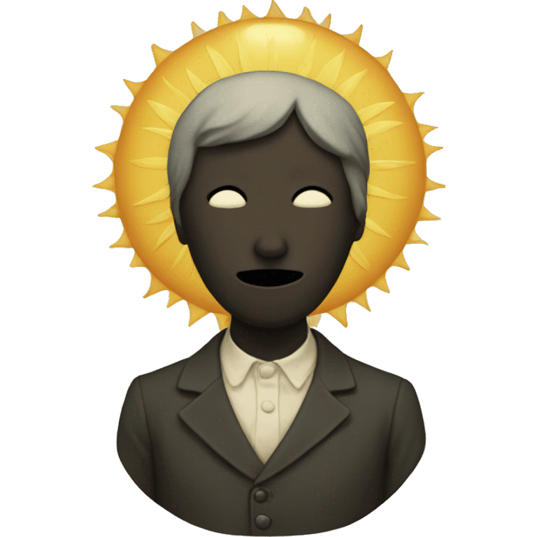 Vintage sun no face emoji