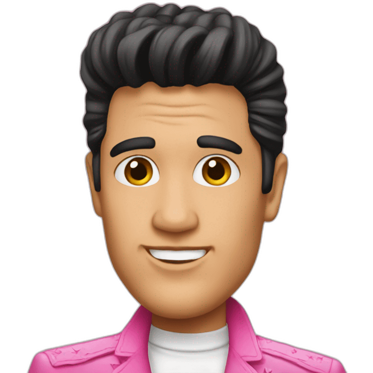 Pink Elvis emoji