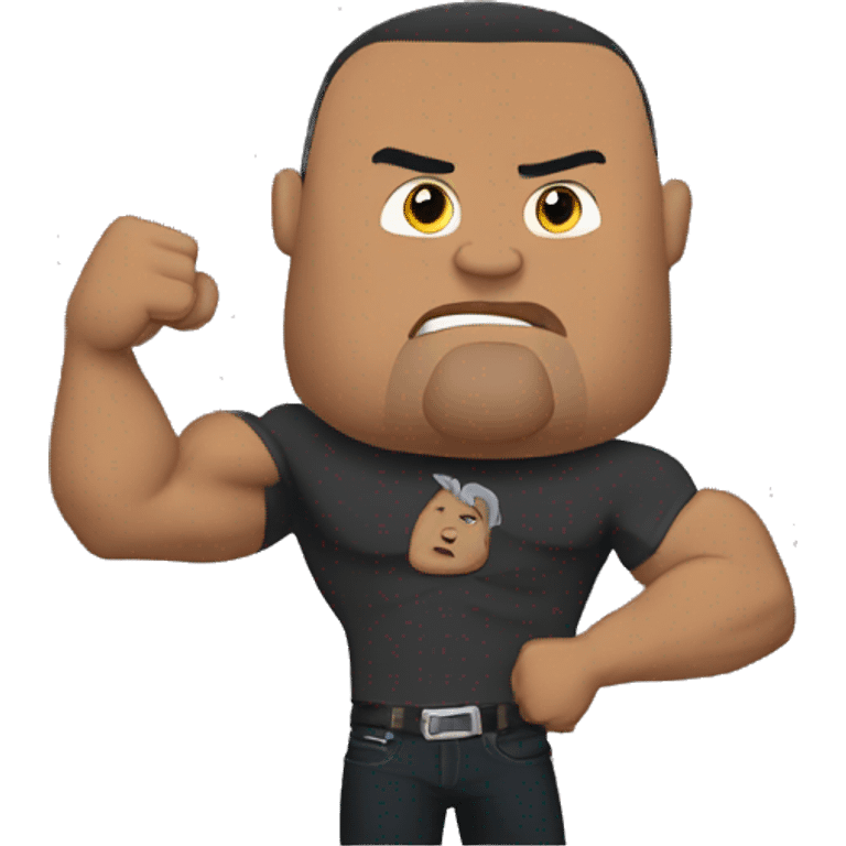 the rock holding a siเื on the head emoji