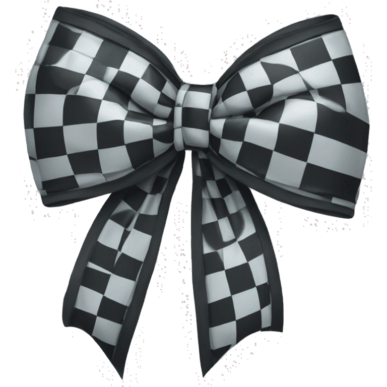 Checkered bow emoji