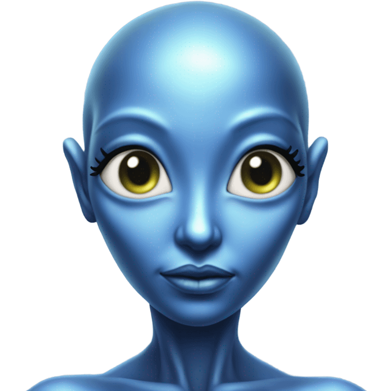 Pleiadian alien female third eye full body emoji