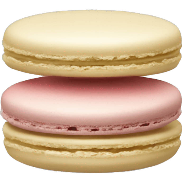 a vanilla macaron emoji