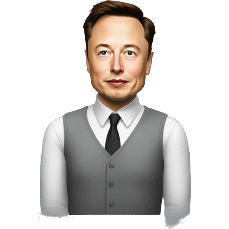 Elon Musk sur une fusée emoji