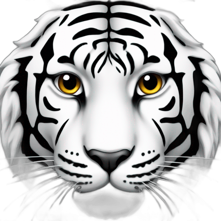 White with gray stripes tiger evil emoji