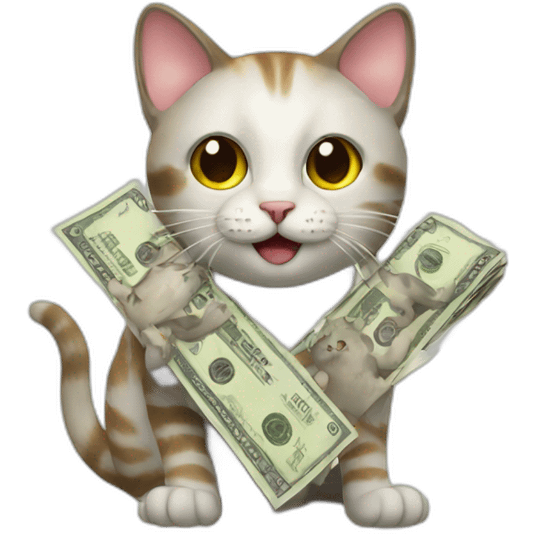 cat with money emoji