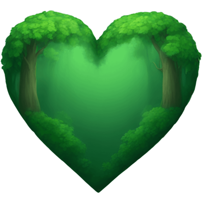 Forest green heart emoji