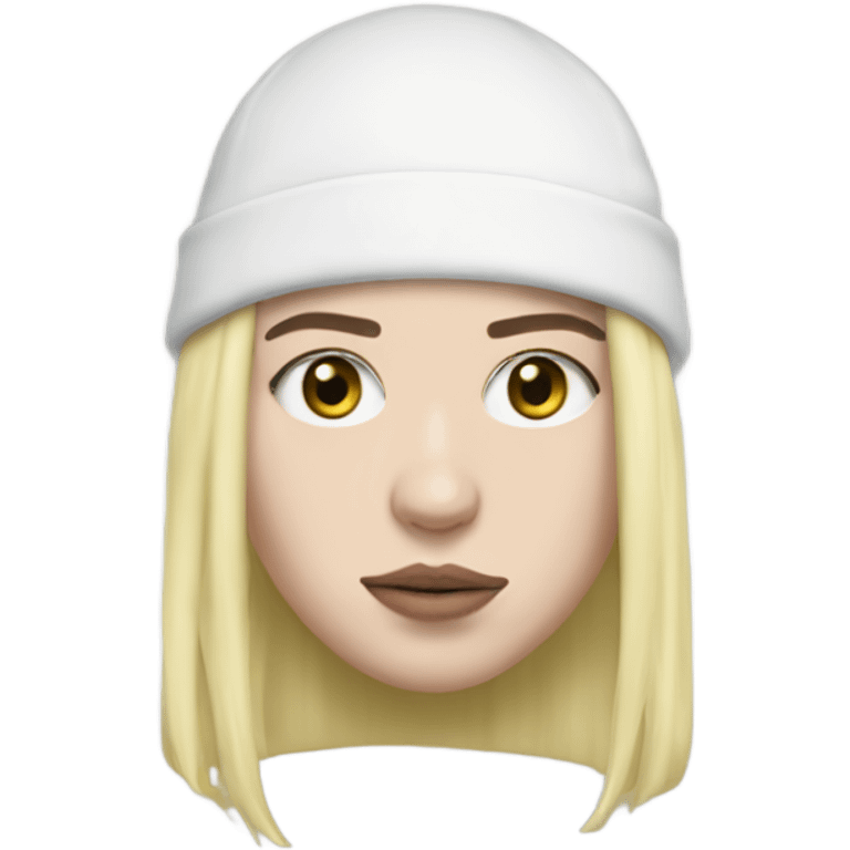 billie eilish wearing a bald cap emoji