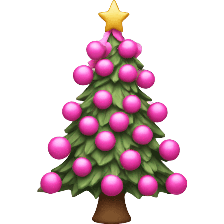 Pink Christmas tree  emoji