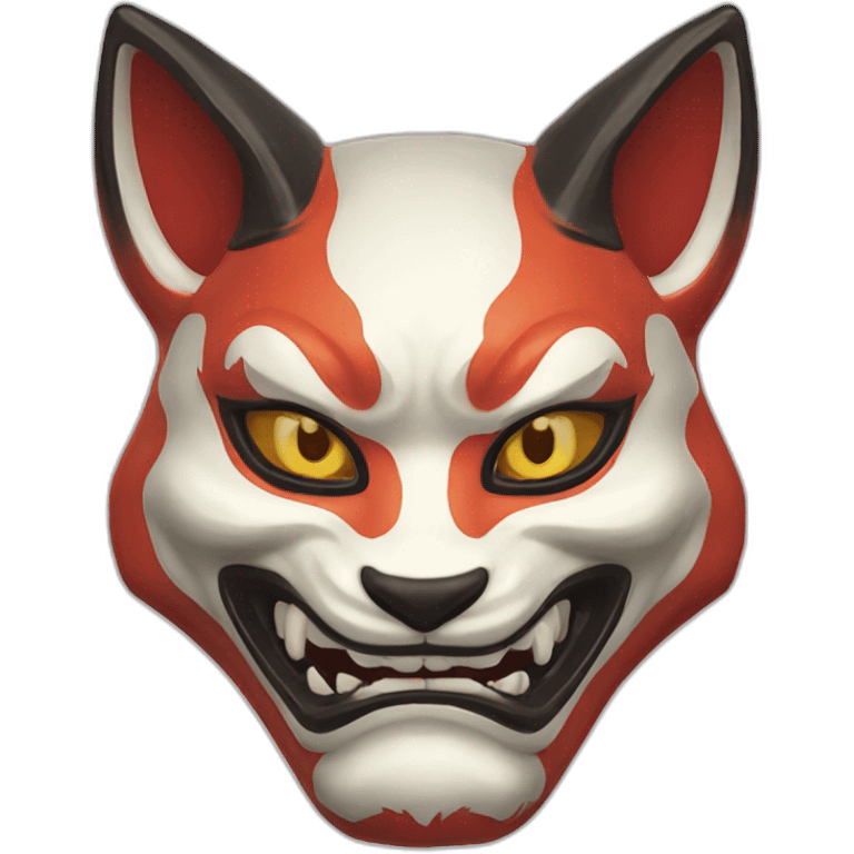 oni kitsune japanese mask emoji