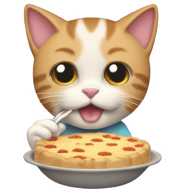 gato comiendo pastel  emoji