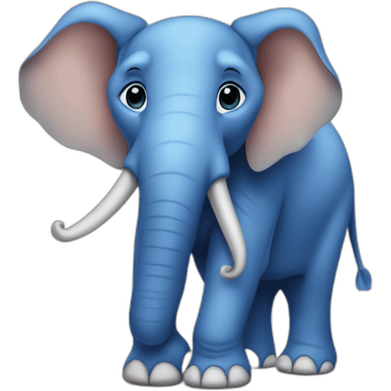 an elephant with blue feet emoji