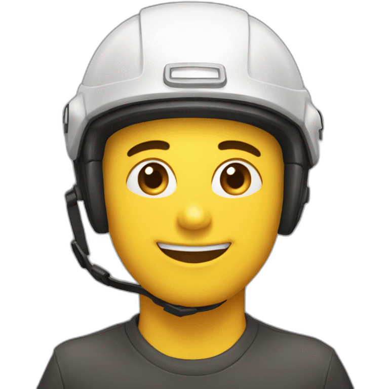 topógrafo con casco feliz emoji