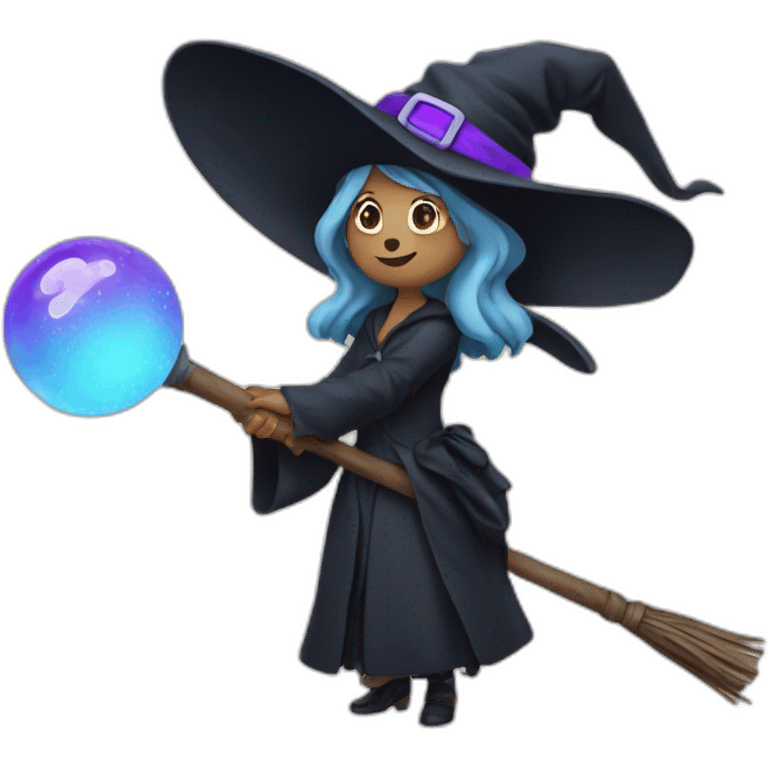 A witch holding a wand emoji