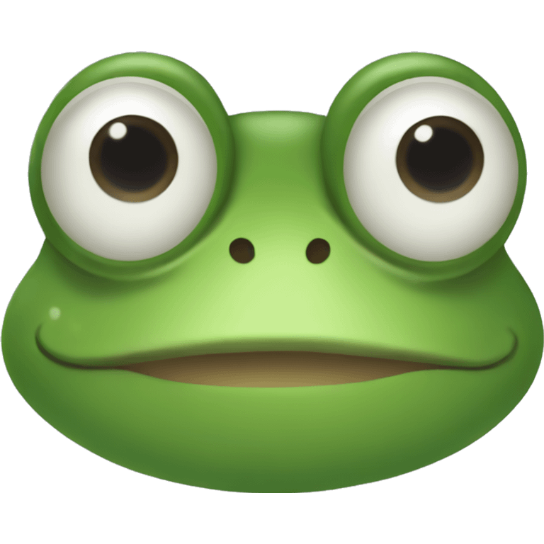 frog with curly brown hair and lashes and lips emoji