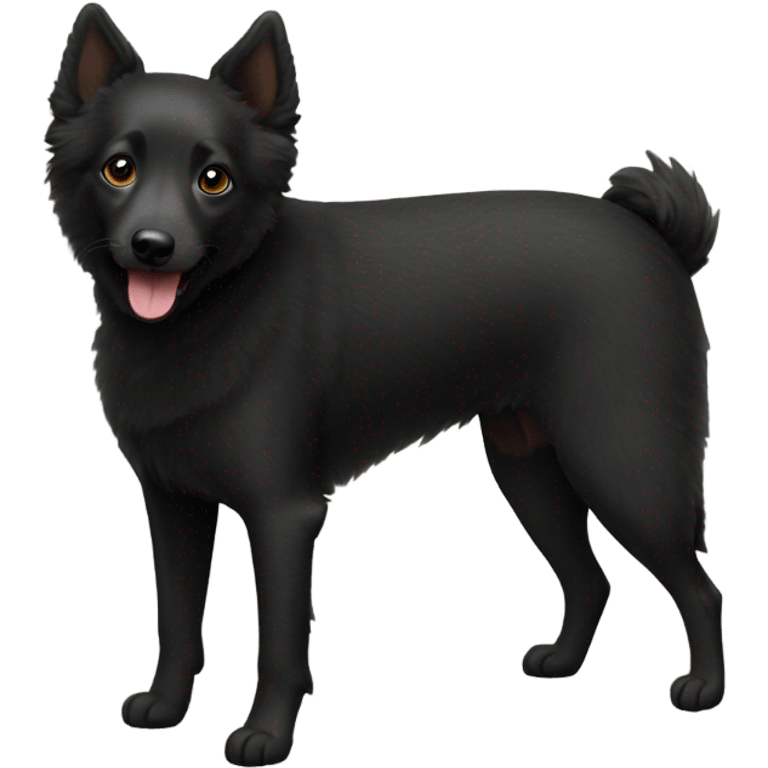 Black Mudi dog breed emoji