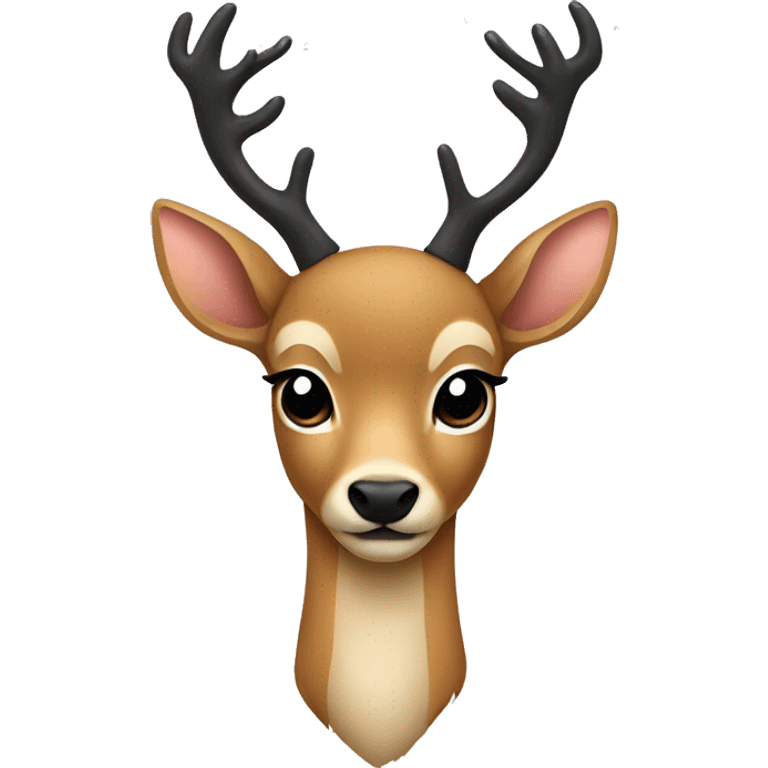 deer wearing a black bow  emoji