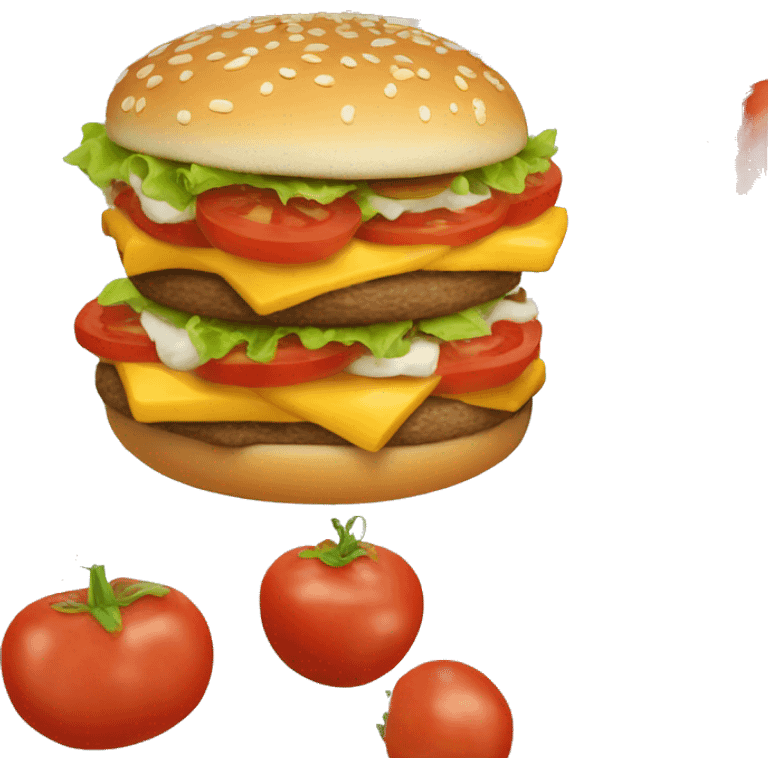 Big Mac pas avec des tomates emoji