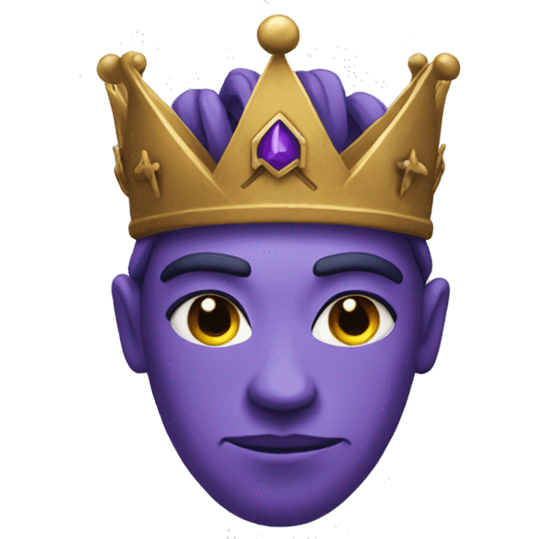 Purple face with rune crown emoji