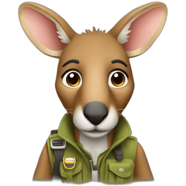 kangaroo safari explorer emoji