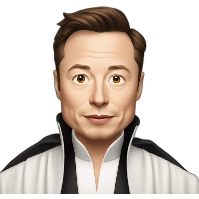 Elon musk wearing gown emoji