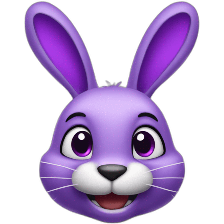 Animatronic purple hare smiling with hearts on his eyes  emoji