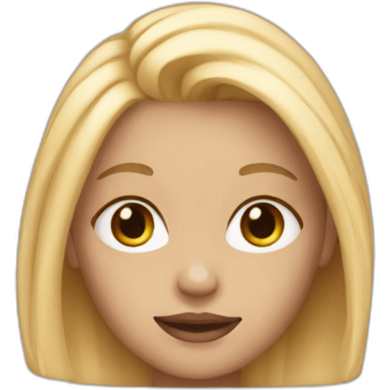 bright girl with blonde hair emoji