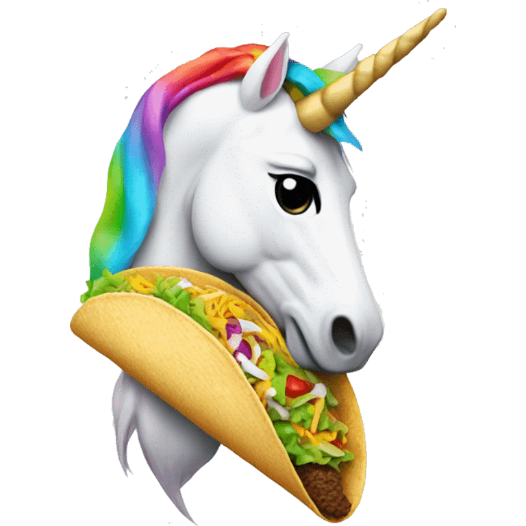 unicorn with a taco  emoji