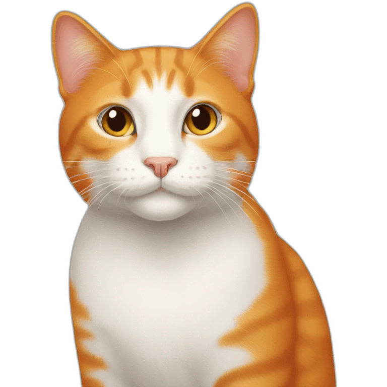 orange cat with white nose emoji