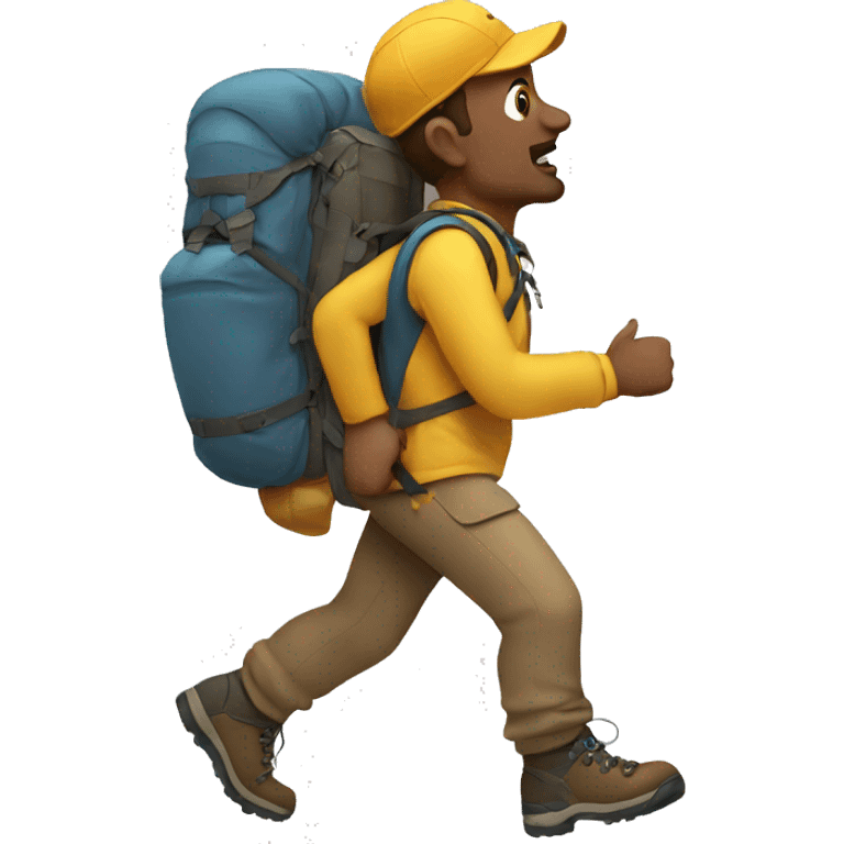 Hike man emoji