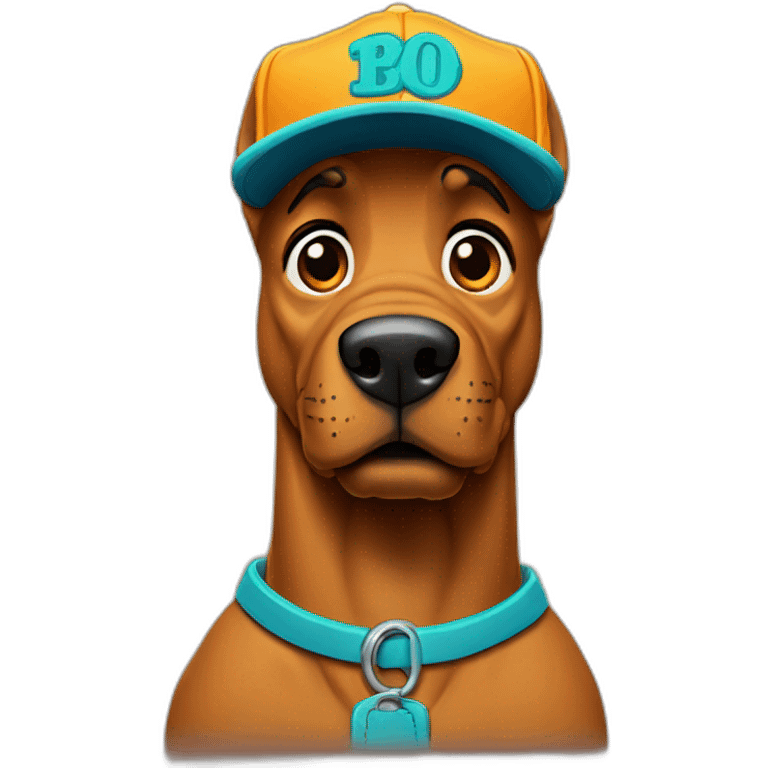 Scooby doo with a cap emoji