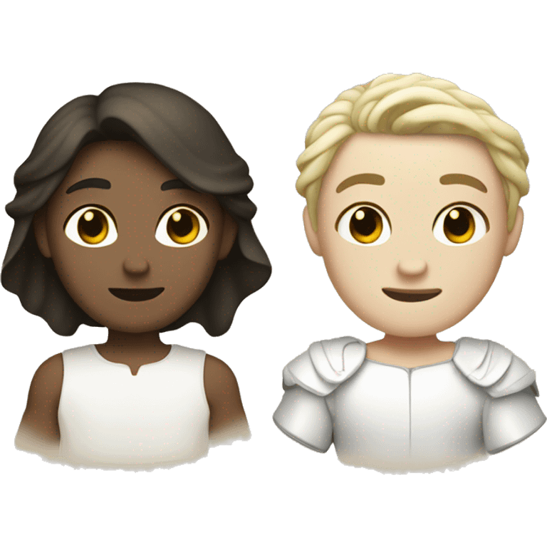 Romeo with white skin and Juliet with white skin emoji