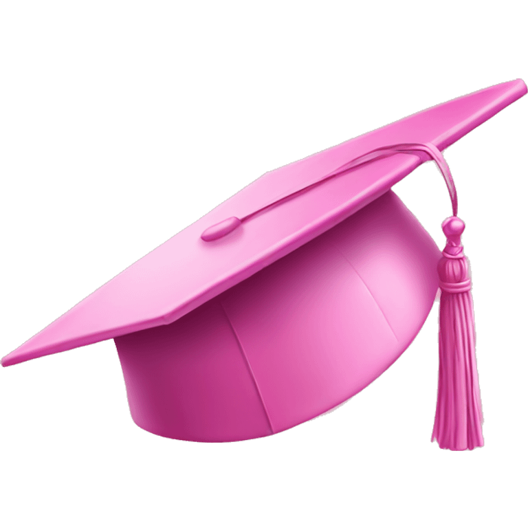 Pink graduation cap emoji