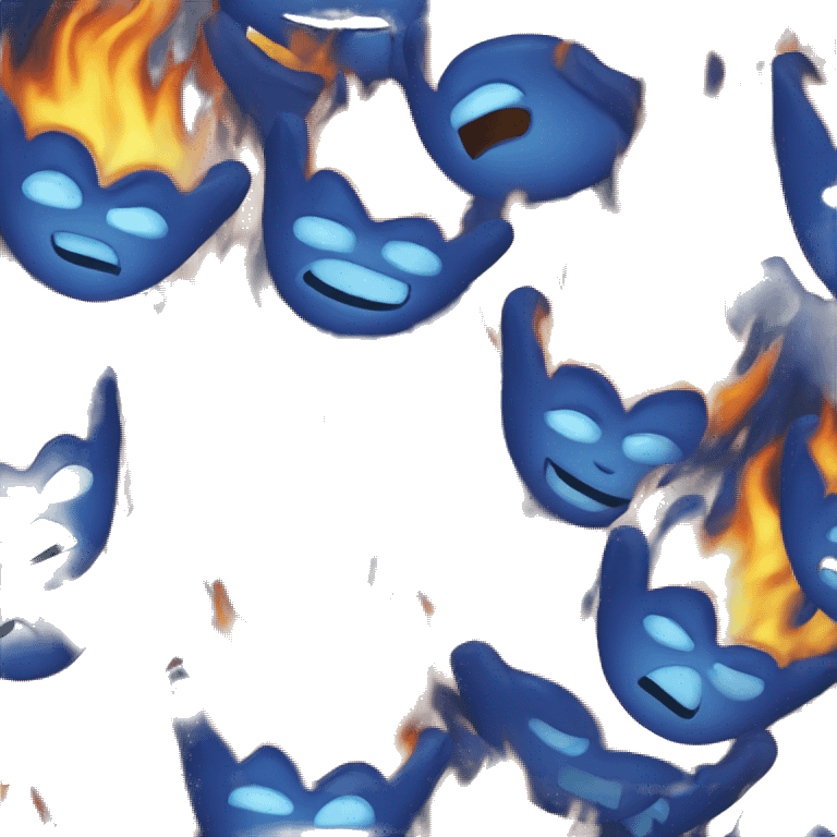 Blue fire emoji