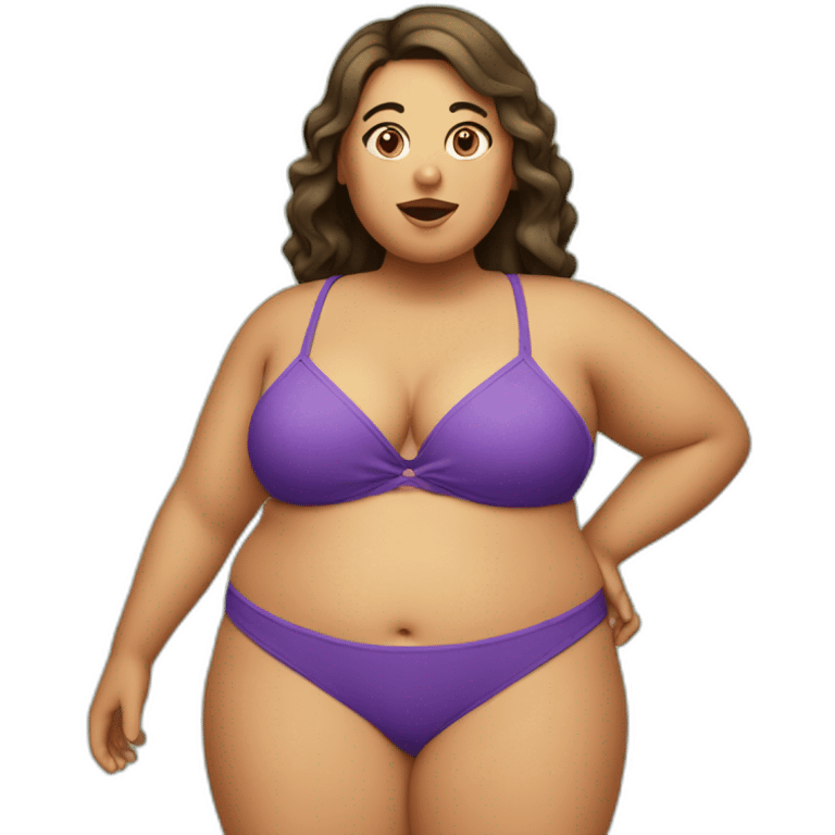 fat girl wearing bikini emoji