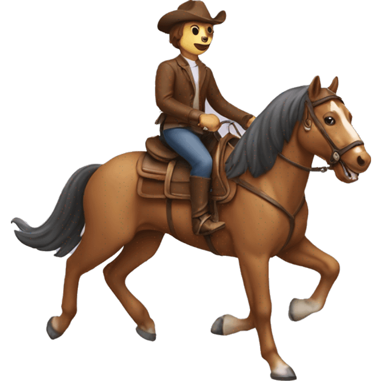 Dog riding horse emoji