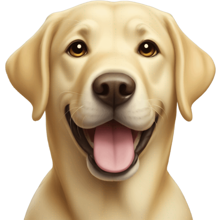 Yellow lab smiling emoji