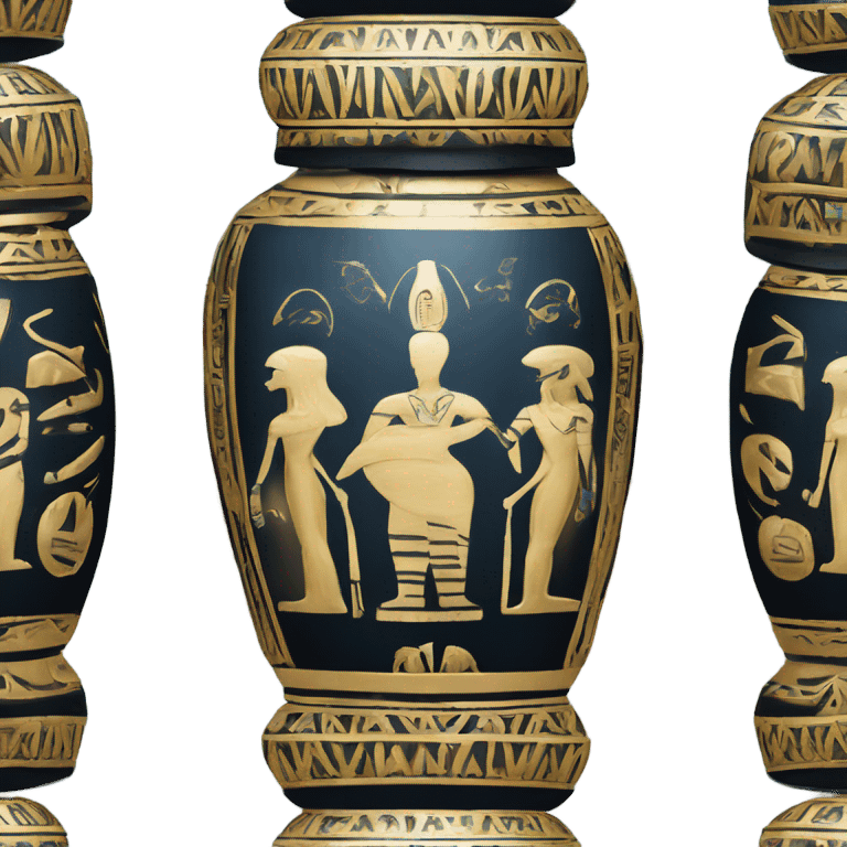 gold on jar egypt white blue black emoji