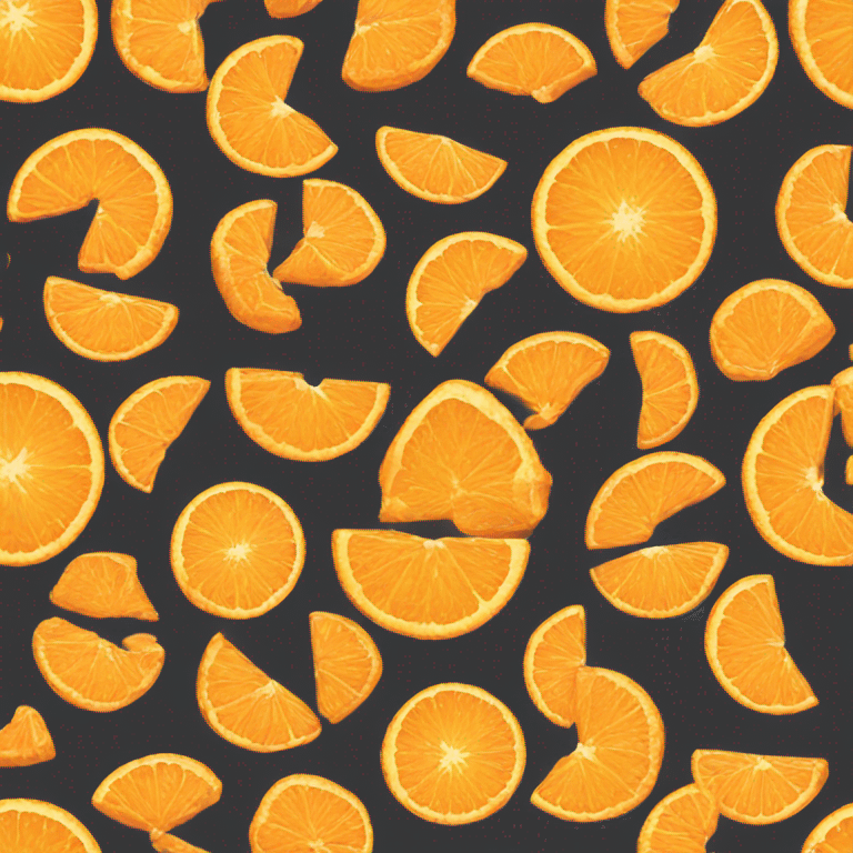 3D Orange slice  emoji