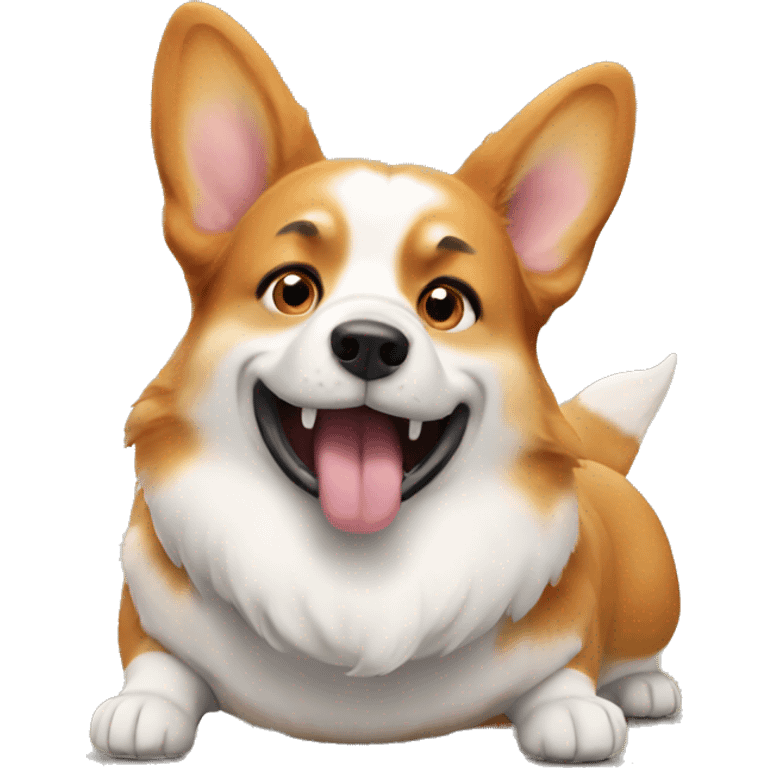 Farting corgi emoji