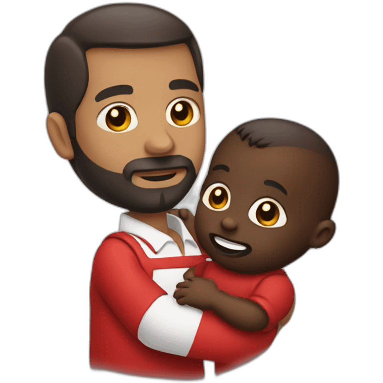 dark-skinned-bearded-man-holding-mask-of-baby-face-covered-in-red-paint emoji