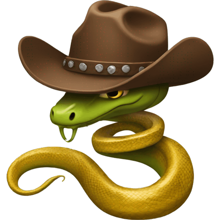 Snake with a cowboy hat emoji