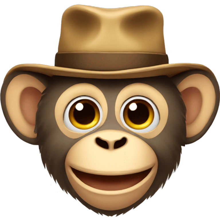 Monkey with  hat emoji